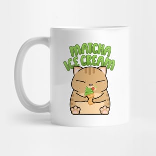 Chubby Cat Matcha Ice Cream Mug